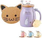 Cat Mug Cute Ceramic Coffee Cup wit