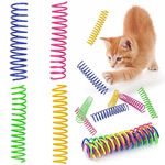 100 Pcs Cat Springs Toys, Long Cat Spiral Springs Colorful Cat Interactive Toys, Durable Plastic Cat Spring Coil for Indoor Cats Chewing, Swatting, Biting, Hunting Kitten Toys