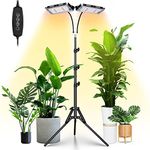 Grow Light, LORDEM Full Spectrum Plant Light for Indoor Plants with Stand, Dual Heads LED Grow Lamp with Auto on/Off Timer, Adjustable Tripod Stand