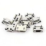 uxcell 10 Pcs 5 Pin PCB Mount Micro B USB Female SMT Connector Data Port