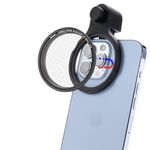 Kase 58mm Clip-on Magnetic Black Mist 1/4 Diffusion Filter for iPhone 16 15 14 Pro Max 13 12 11 Samsung Xiaomi, Mist Dream Cinematic Effect Filter for Video/Vlog/Portrait Photography