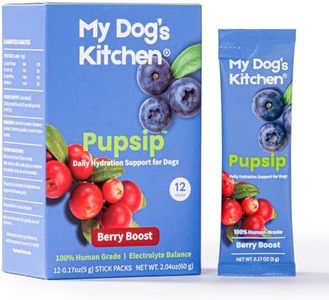 PupSip Dog Hydration Mix – Berry Boost | Electrolytes & Non-GMO Superfoods for Active Dogs, Fast Rehydration for Hikes, Training & Travel, 12 Sticks