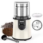 Coffee Grinder Electric, COSICOSY Electric Spice Grinder with 304 Stainless Steel Blades Removable Bowls,350W Motor Coffee Bean Machine with Spoon Brush for Coffee Beans, Nuts, Pepper, Beige