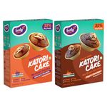 Early Foods : Assorted Pack of 2 Almond Choco & Ragi Choco Katori Cake Mix | Instant Millet Cake Mix | No Maida or Refined Sugar Free Cake Mix | Chocolate Cake Mix | Eggless Cake Mix | No Oven or Microwave, Steamer Cake Mix 300 gms x 2