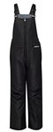 Arctix Youth Insulated Snow Bib Overalls, Black, Large Regular