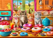 500 Piece Puzzles for Adults - Difficult Jigsaw Puzzles for Adults Challenging - Kitchen Kittens and Donuts