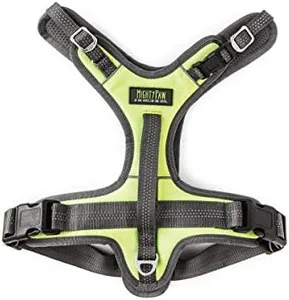 Mighty Paw Sport Harness 2.0 - Padded Dog Harness - Adjustable Neck and Chest Straps - Reflective Stitching - Dog Walker Harness - Dog No Pull Harness - Dog Harness Reflective - Large - Green