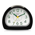 Ajanta Orpat Time Piece Beep Alarm Analog Clock (Small_140X114X74 Mm, Black,Plastic)