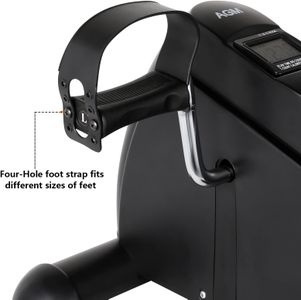 AGM Mini Under Desk Exercise Bike – LCD Display, Pedal Trainer with Mat
