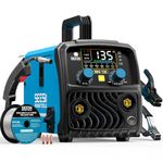 SEESII 135A MIG Welder 110V - 3-in-1 Gasless Flux Core/Lift TIG/Stick Welding Machine, 7.7lbs Portable IGBT Inverter, Large Digital Display Multi Process Welder