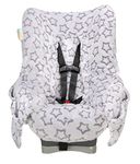 Niko Easy-Wash Children's Car Seat Cover & Liner -Minky -Silver Star -Perfect for Winter Weather-Universal Fit -Crash Tested -Waterproof SEAT Bottom -Mess Protection -Easy to Clean -Machine Washable