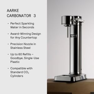 Aarke Carbonator 3 Sparkling Water Maker – Stainless Steel