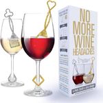 PureWine Silver & Gold Wand Technology Histamine and Sulfite Filter, Purifier Reduces Wine Allergies, Stir Stick Aerates Wine - Pack of 8