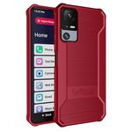 BELTRON Jitterbug Smart 4 Phone Case, Slim Industrial Strength Protective Grip Case with Reinforced Technology for TCL 40XL / Lively Jitterbug Smart4 (Red)