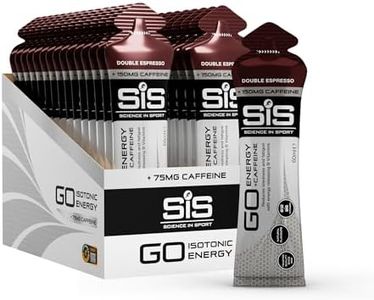 Science In Sport GO Isotonic Energy Gels, 150mg of Caffeine, Running Gels with 22g Carbohydrates, Low Sugar, Double Espresso Flavour, 60ml Per Serving (30 Pack)