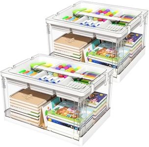 ππππ ππππ Clear Craft Organizers and Storage with Trays, Art Supply Organizer and Storage, Craft Storage Box with Lid for Beads, Markers, Coloring Books, Sewing, Playdoh and Tools