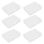 Cabilock Plastic Storage Case 6pcs Playing Card Deck Boxes Plastic Storage Box Card Holder Organizer Clear Card Display Case Bead Storage Organizer Playing Card Storage