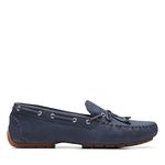 Clarks Womens Loafers Navy Nubuck Loafers - 6 UK (26166770)