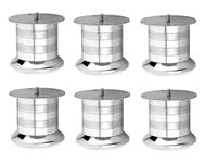 WSKART Stainless Steel Lining Model Round Sofa Leg 45 MM / 4 Inch Height 6 Pcs Sofalegs Hardware Home Improvement SL1104H4-003