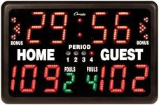 Champion Sports Electronic Scoreboard, Multi-Sport Tabletop Indoor, 24" L x 16" H x 10" D, Black, (Model: T90)