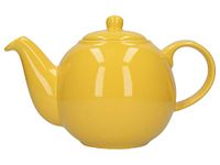 London Pottery Globe Teapot with Strainer, Ceramic, Yellow, 6 Cup Capacity (1.2 Litre)