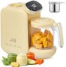 Chefhandy Baby Food Maker, Steamer & Blender with Stainless Steel Basket, Puree Maker with Auto/Manual Blend, Bottle Warmer & Sterili-zer, Safe & Easy-to-Clean Compact Baby Food Processor (Yellow)