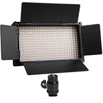 Polaroid 350 Ultra High Powered Super Bright LED Video Light With Variable Color Temp. (3200K-5600K) & Dimmable Brightness Control Knobs With Barn Door With LCD