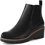 mysoft Women's Chelsea Wedge Bootie