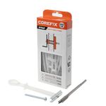 Corefix Strap Cavity Wall Fixing 4 Pack (M5x60mm), Heavy Duty Metal Universal Toggle for Plasterboard, Hollow Brick or Block. Secure Hold, Easy to Install & Adjustable Up to 35mm Deep.