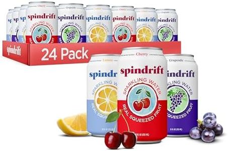 Spindrift Sparkling Water, Americana 3 Flavor Variety Pack, Made with Real Squeezed Fruit, 12 Fl Oz Cans, Pack of 24