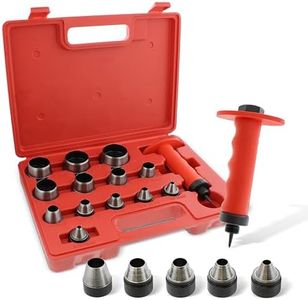 ABN Hollow Punch Kit Leather Punches Tools Hole Punch Set Gasket Punch Set Gasket Cutter 3/16 to 1-3/8in (5-35mm)