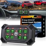 POVTOR Wireless 8 Gang Switch Panel, Remote Control Switch Pod with Toggle Momentary Pulsed Waterproof Universal Circuit Control Relay System Box for Off Road Truck Jeep Boat SUV UTV ATV Camper