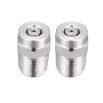 uxcell Pressure Washer Nozzle, 1/4NPT Thread Spray Tip, 2 Pcs (0 Degree, 1.2mm Orifice Diameter)