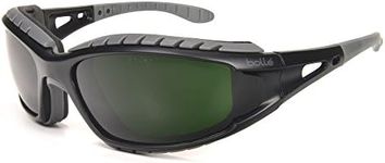 Bollé Safety 253-TR-40089 Tracker Safety Eyewear with Black/Gray Polycarbonate + TPE Full Frame and Welding Lens