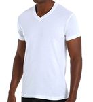 2(x)ist Men's Pima V-Neck T-Shirt, White, Large