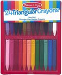 Melissa & Doug Triangular Crayons - 24-Pack in Flip-Top Case, Non-Roll