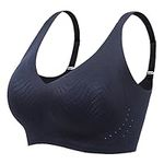 POSESHE Women's Bras for Women Wirefress Full Coverage No Underwire Everyday Bras Comfortable Seamless Bras Back Smoothing Bras for Heavy Breast Women (Black,2X-Large)