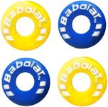 XIXILINRUIYUN 4 Piece Rubber Tire Shape Vibration Dampener Durable Tennis Racket Shock Absorber Soft Tennis Accessory Great for Tennis Players (Blue&Yellow)