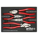 Wiha 4 Piece Classic Grip Pliers and Cutters Tray Set