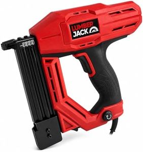 Lumberjack Heavy Duty Brad Nailer, Electric Nail Gun Stapler NS18G for DIY Project of Upholstery, Carpentry, Woodworking, Carpet, Wood Framing, Including Staples and Nails