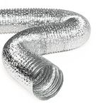 8" Inch Aluminum Hose Flexible Air Duct Pipe for Rigid HVAC Flex Ductwork- 25' Feet Long