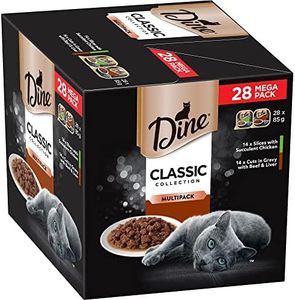 Dine Classic Collection Cuts in Gravy with Beef and Liver Wet Cat Food, 85 g (Pack of 28)