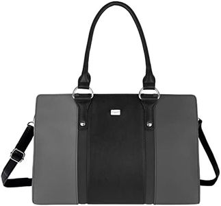 David Jones - Bolso de Mano Mujer Gran Capacidad - Tote Shopper Cuero PU - Bolso Hombro Bandolera Asa Superior Trabajo - Maletín Satchel Portadocumentos - Diario Vida Escuela Oficina - Gris