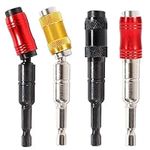 Pivoting Bit Holder, Magnetic Swiveling Bit Tip Holder,4 Pcs Pivot Drill Magnetic Screw Drill Tip Pivot Screwdriver Bit Holder Rotary Screw Extender Bendable in 20° Angle for Tight Spaces or Corner