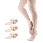 Bezioner 3 Pairs Ballet Tights Convertible Transition Girls Womens Dance Tights Pink L