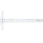 12 Inch/30 cm Junior T-Square Plastic Transparent T-Ruler for Drafting and General Layout Work (1)