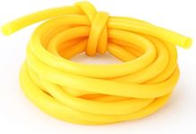 QCQIANG Natural Latex Rubber Tubing ID 3/16" (5mm) x OD 3/8"(10mm), 16.5ft (5M) Length Slingshot Catapult Rubber Tube