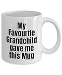 MIPOMALL Gifts for Grandpa or Grandma - My Favourite Grandchild Mug, Mothers Day Mugs for Grandad from Granddaughter Grandson,Fathers Day Coffee Cup, Present, Birthday Surprise, wm4081