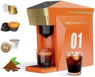 4-in-1 Coffee Machine Compatible with Nespresso Capsules/K-Cup/Ground Coffee, BENFUCHEN Single Serve Coffee Maker, Multifunctional Espresso Machine with Hot Water Dispenser,1400W Fast Brew in 1 Minute