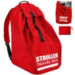 Stroller Travel Bag for Airplane, 47" Inch Extra Large Gate Check Stroller Bag for Air Travel, Adjustable Padded Straps, Single & Double Stroller Travel Bag for Air Plane